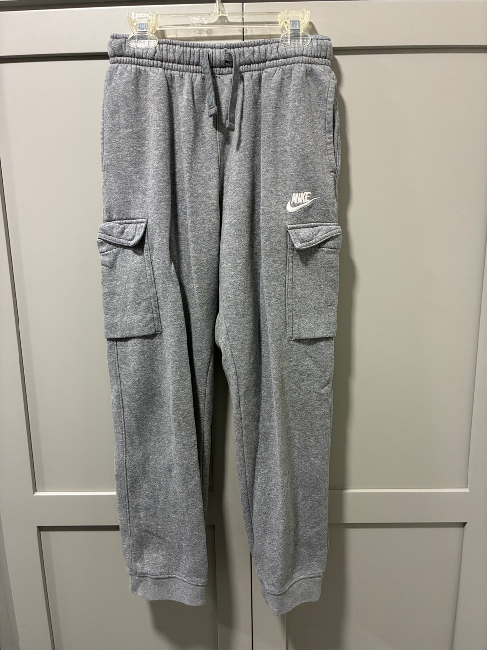 Nike Youth Gray Cargo Joggers - Heather Gray